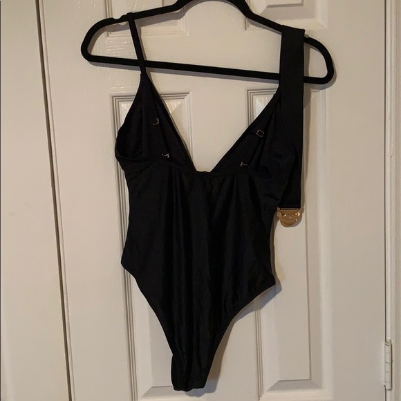 NWT JLUXLABEL Black Aquarius Gold Belted Swimsuit - Picture 9 of 9